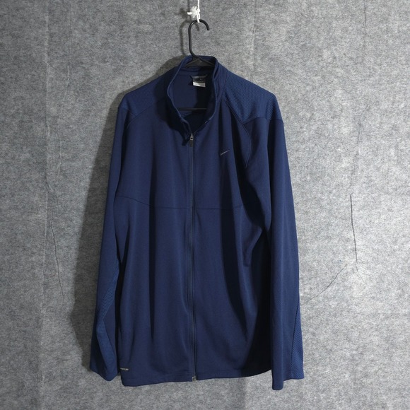 Nike Sphere Dry Full Zip Lightweight Training Jacket Mens XXL Blue Performance - Picture 1 of 13